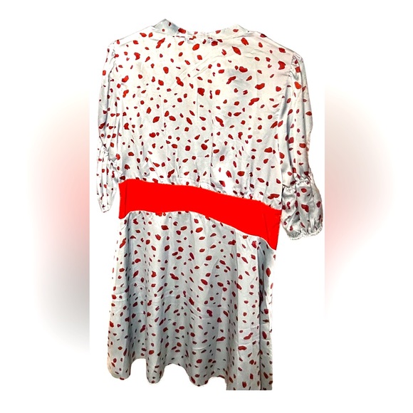 Blue & Burgundy Retro Mini Dress - Picture 2 of 2